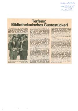 Bibliothekarisches Gustostückerl in Terfens - Dr. Rudolf Harb