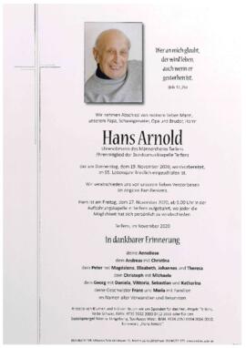 Arnold Hans, im 95. Lebensjahr