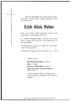 Reiter Erich Alois, im 45. Lebensjahr