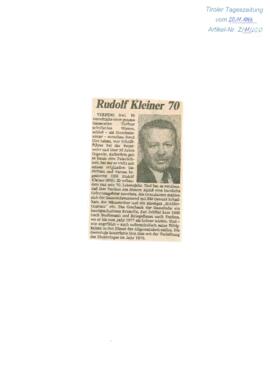 Rudolf Kleiner 70 Jahre