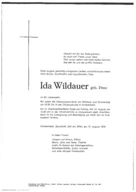 Wildauer Ida, geb. Penz, im 94. Lebensjahr