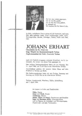 Erhart Johann, Glasschleifer der Fa. Swarovski, im 51. Lebensjahr