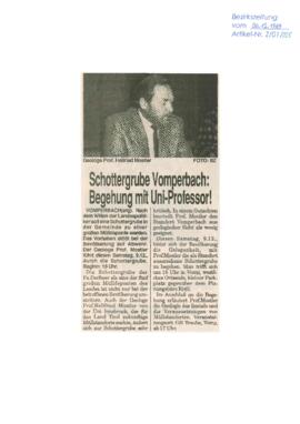 Schottergrube Vomperbach: Begehung mit Uni-Professor Hellfried Mostler