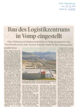Bau des Logistikzentrum in Vomp eingestellt