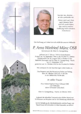 Münz Arno Winfried, OSB St. Georgenberg