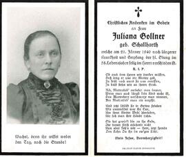 Gollner Juliana, geb. Schallhart