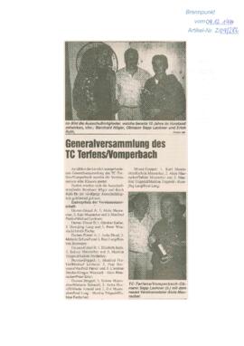 Generalversammlung des TC Terfens/Vomperbach