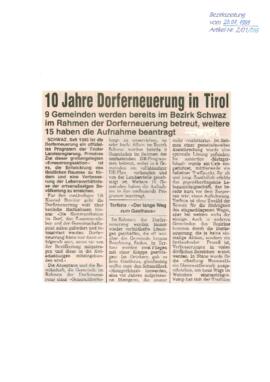 10 Jahre Dorferneuerung in Tirol
