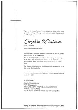 Walcher Sophie, geb. Lechner, Pfannenschmied-Wirtin