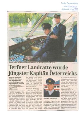 Terfner Landratte wurde jüngster Kapitän Österreichs