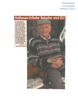Keilhosenerfinder Reinalter wird 85 Jahre alt