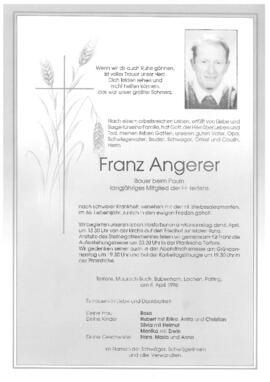 Angerer Franz, Bauer beim Pauln, im 66. Lebensjahr