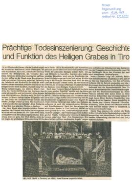 Prächtige Todesinszenierung: Geschichte und Funktion des Heiligen Grabes in Tirol
