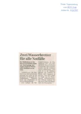 Zwei Wasserbretter für alle Notfälle