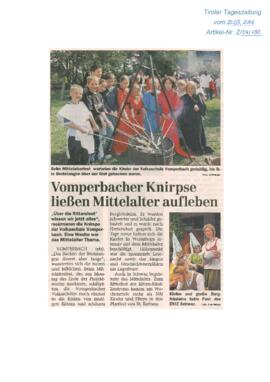 Vomperbacher Knirpse ließen Mittelalter aufleben