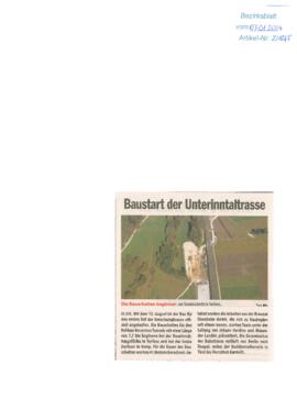 Baustart der Unterinntaltrasse