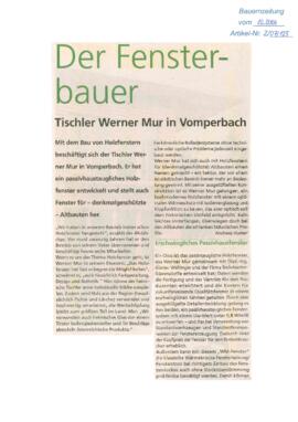 Der Fensterbauer - Tischler Werner Mur