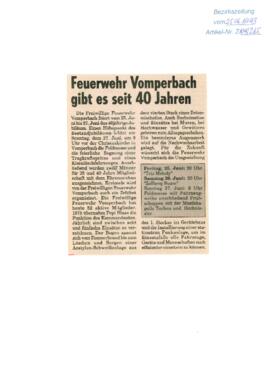 Feuerwehr Vomperbach gibt es seit 40 Jahren