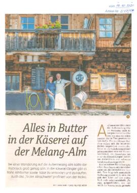 Alles in Butter auf der Käserei der Melang-Alm