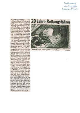 20 Jahre Rettungsfahrer