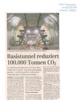 Basistunnel reduziert 100.000 Tonnen C02