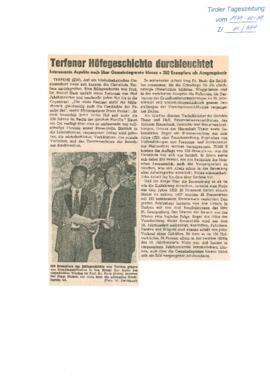 Terfener Höfegeschichte durchleuchtet - Dr. Rudolf Harb