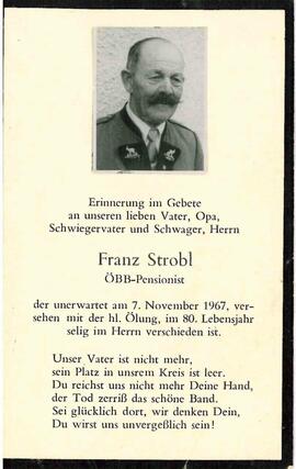 Strobl Franz, ÖBB-Pensionist, im 80. Lebensjahr