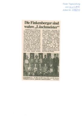 Die Finkenberger sind wahre "Löschmeister"