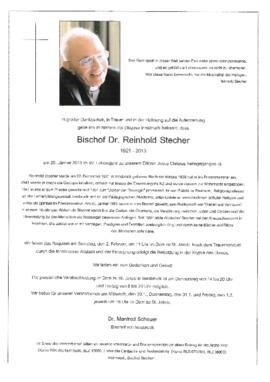 Stecher Reinhold, Bischof Dr.