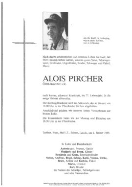 Pircher Alois, ÖBB-Beamter, im 77. Lebensjahr