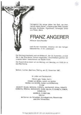 Angerer Franz, Altbauer beim Pauleler, im 91. Lebensjahr