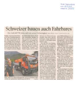 Schweizer bauen auch Fahrbares