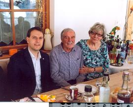 80. Geburtstag von Josef Geisler, Kasbichl mit seiner Frau Anna und Bgm. Simon Grubauer
