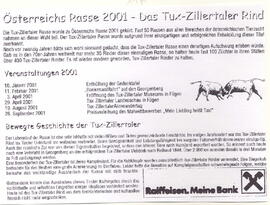 Das Tux - Zillertal Rind Österreichs Rasse 2001
