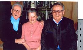 Aloisia Erler, Prantal - 80. Geburtstag mit unserem Pfarrer Dekan Edi Niederwieser und Bgm. Herma...