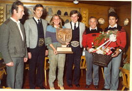 Ehrung von Frl. Elisabeth Kirchler für Erfolge im Weltcup 1982/83