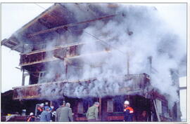 Wohnhausbrand beim "Auer" Sepp in Madseit;