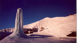 Kletterturm aus Eis auf der Eggalm