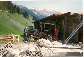 Umbau der Eggalm Bahn 1993 im Sommer
