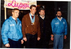 Empfang des Militär-Weltmeisters im Biathlon Ludwig Gredler (Neuhäusl)