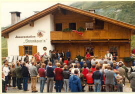 Einweihung der neuen Jausenstation "Stoankasern" Im Junsberg am 29. August 1982