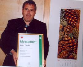 Überreichung des Meisterbriefes an unseren Waldaufseher Franz Geisler (Winterhaus)