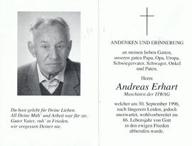 Andreas Erhart, im 86. Lebensjahr