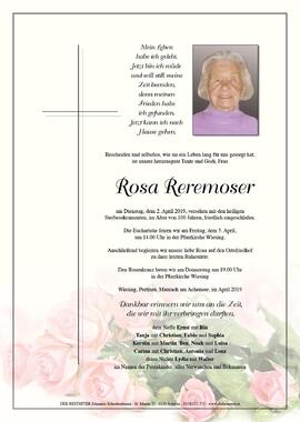 Rosa Reremoser, im 101. Lebensjahr