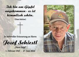 Josef Schiestl, vlg. Nazn Sepp, im 82. Lebensjahr