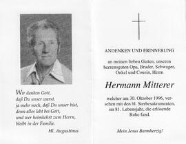 Hermann Mitterer, im 81. Lebensjahr