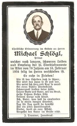Michael Schlögl, im 78. Lebensjahr