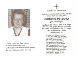 Katharina Reremoser, geb. Schipflinger, im 59. Lebensjahr
