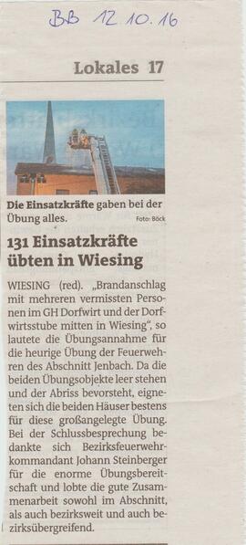 131 Einsatzkräfte übten in Wiesing