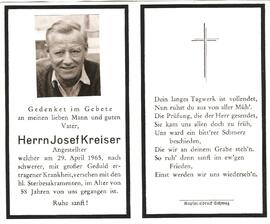 Josef Kreiser, im 59. Lebensjahr
